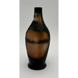 Vase Muller Frères Lunéville décor méditerranéen