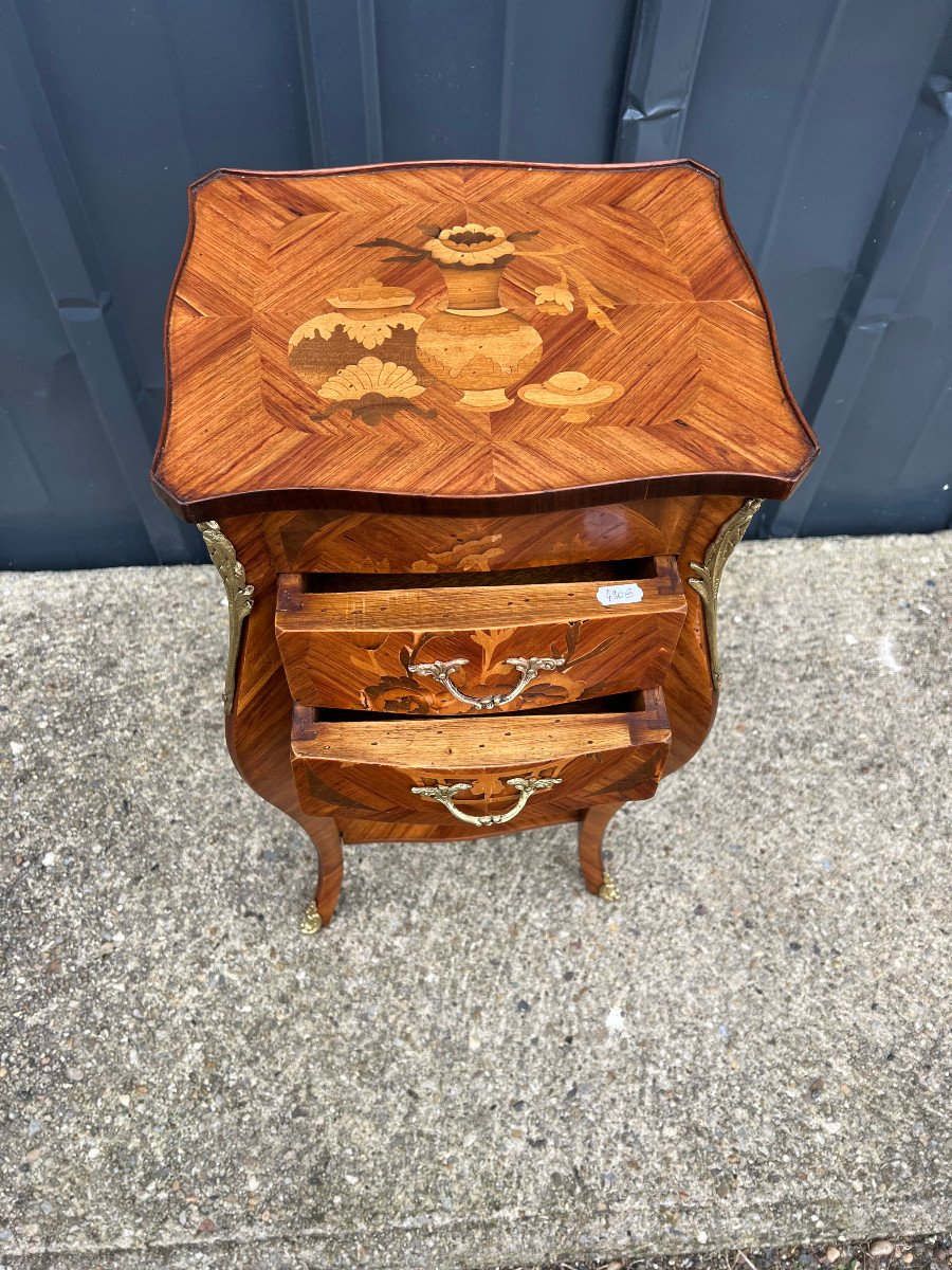 Small Louis XV Style Salon Table Inlaid-photo-1