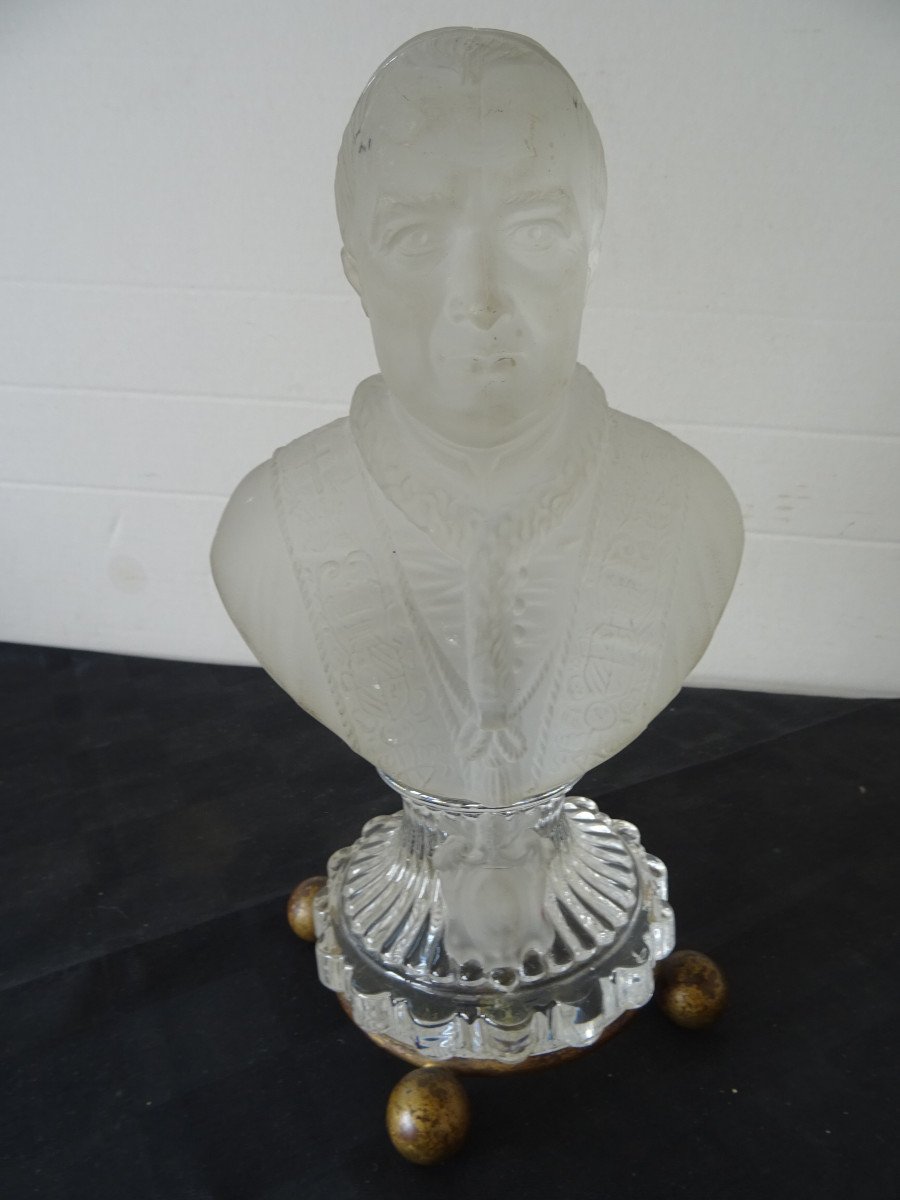 Bust Of Pius IX In Baccarat Crystal-photo-5