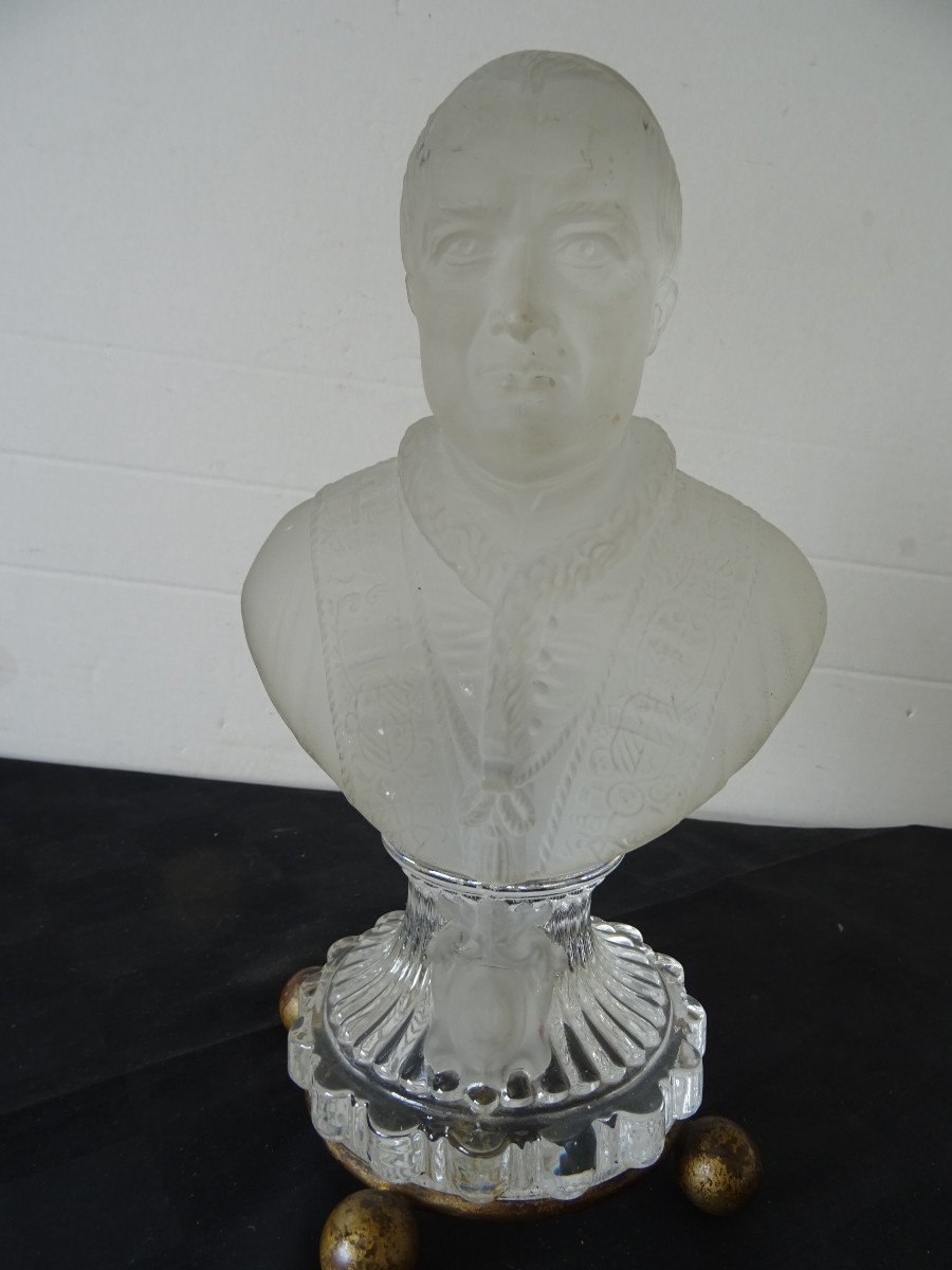 Bust Of Pius IX In Baccarat Crystal