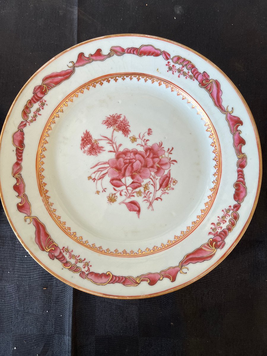 Pair Of Dinner Plates, Floral Decor, Famille Rose, China-photo-3