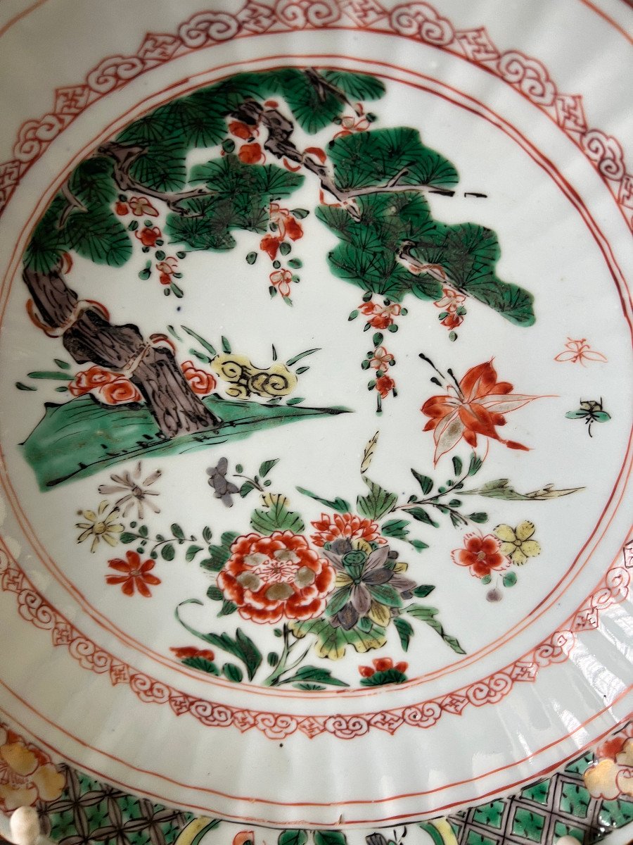 Hollow Dish, Floral Decor, Famille Verte, China 18th Century-photo-4