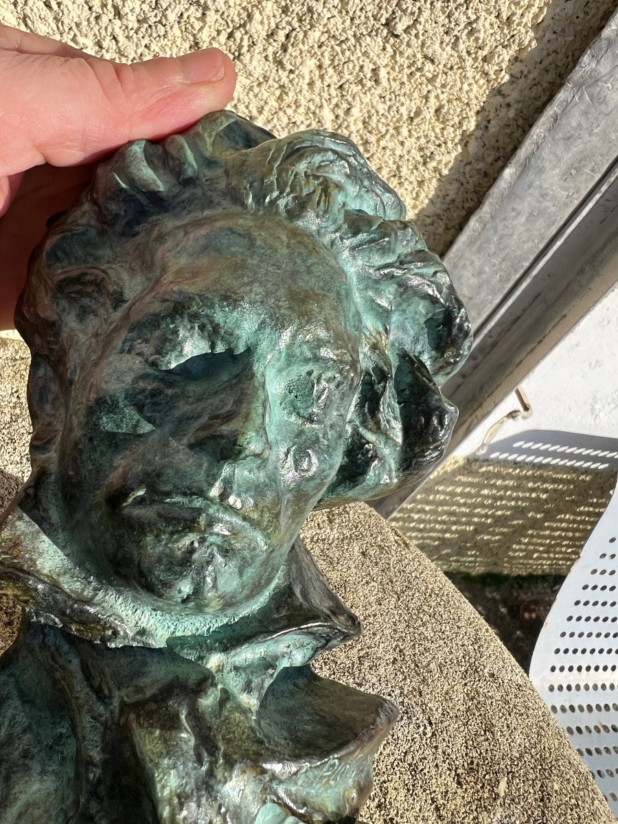 Le Faguays Bust Of Beethoven In Bronze -photo-3