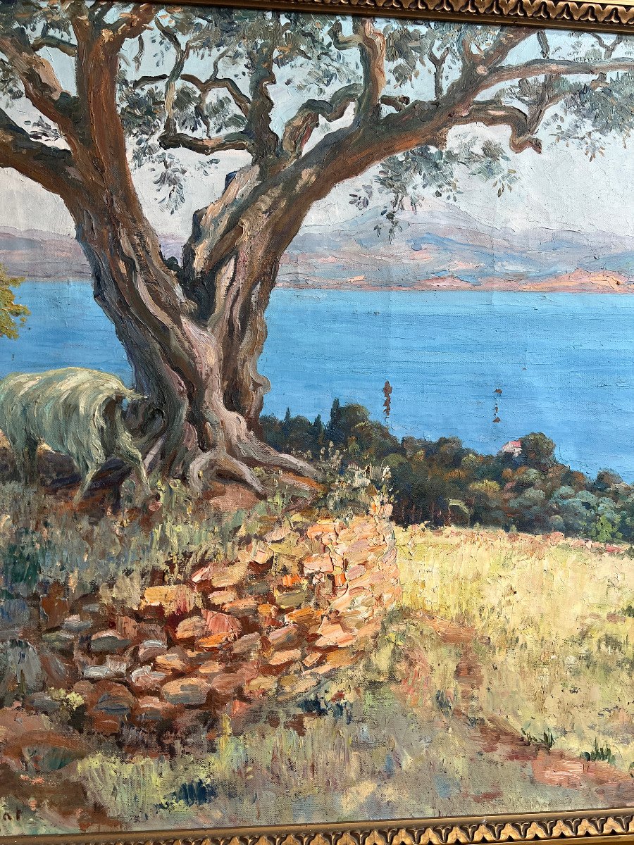 Alaux Paintings Oil-on-canvas Framed Olivier De La Ciotat -photo-5