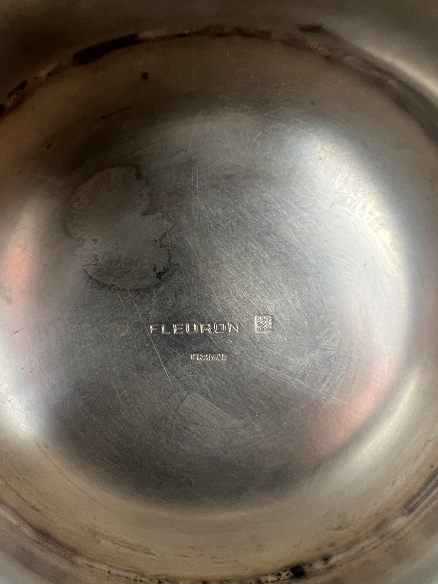 Champagne Bucket, Silver Metal, Fleuron, Christofle-photo-3