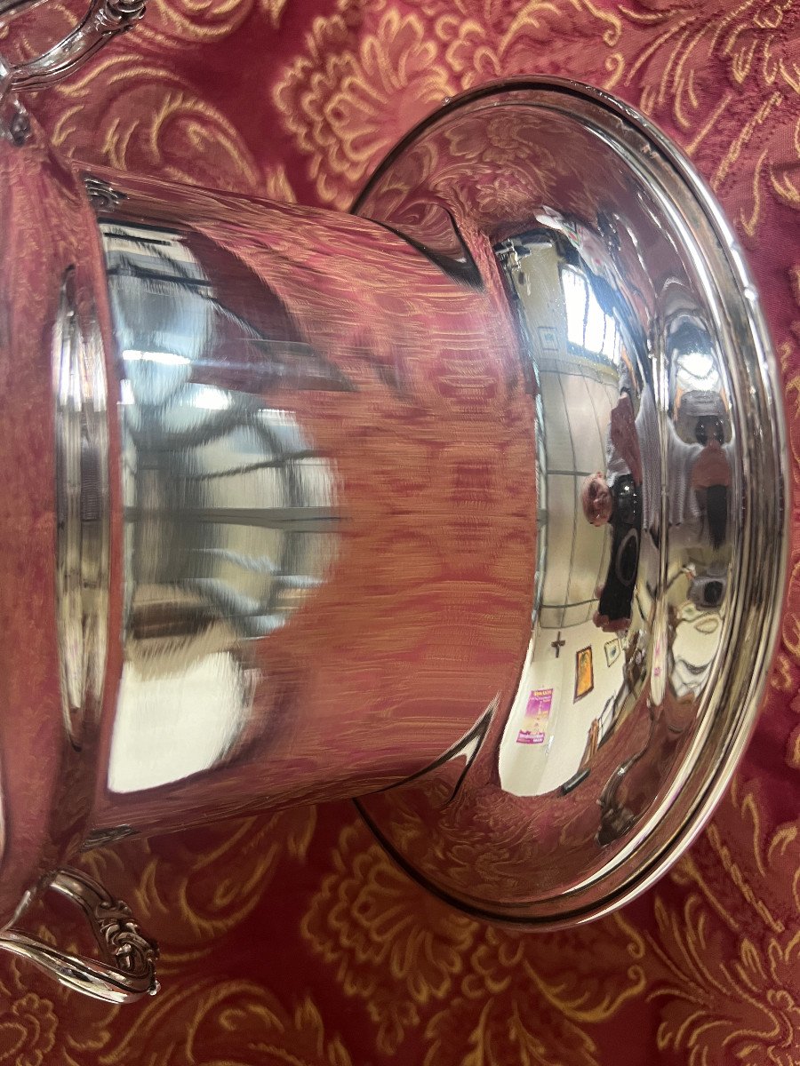 Champagne Bucket, Silver Metal, Fleuron, Christofle-photo-14