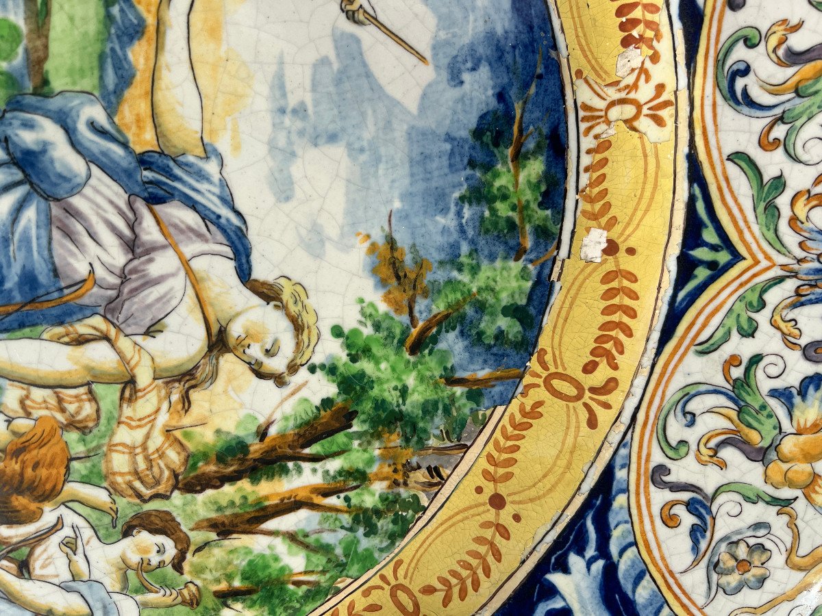 Earthenware Dish, Diana, Hunting Scene, Renaissance Decor-photo-4