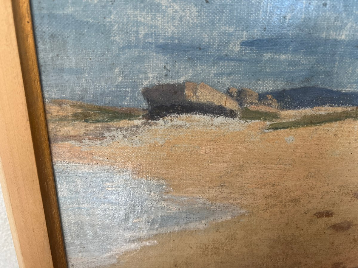 Tableau Huile-sur-toile Paysage , Au bord de l'Atlantique-photo-2