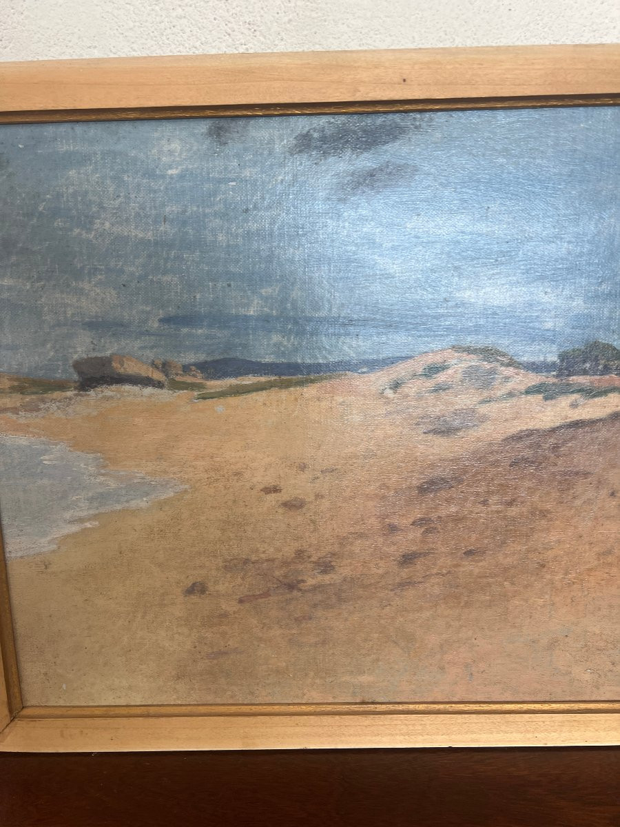 Tableau Huile-sur-toile Paysage , Au bord de l'Atlantique-photo-3