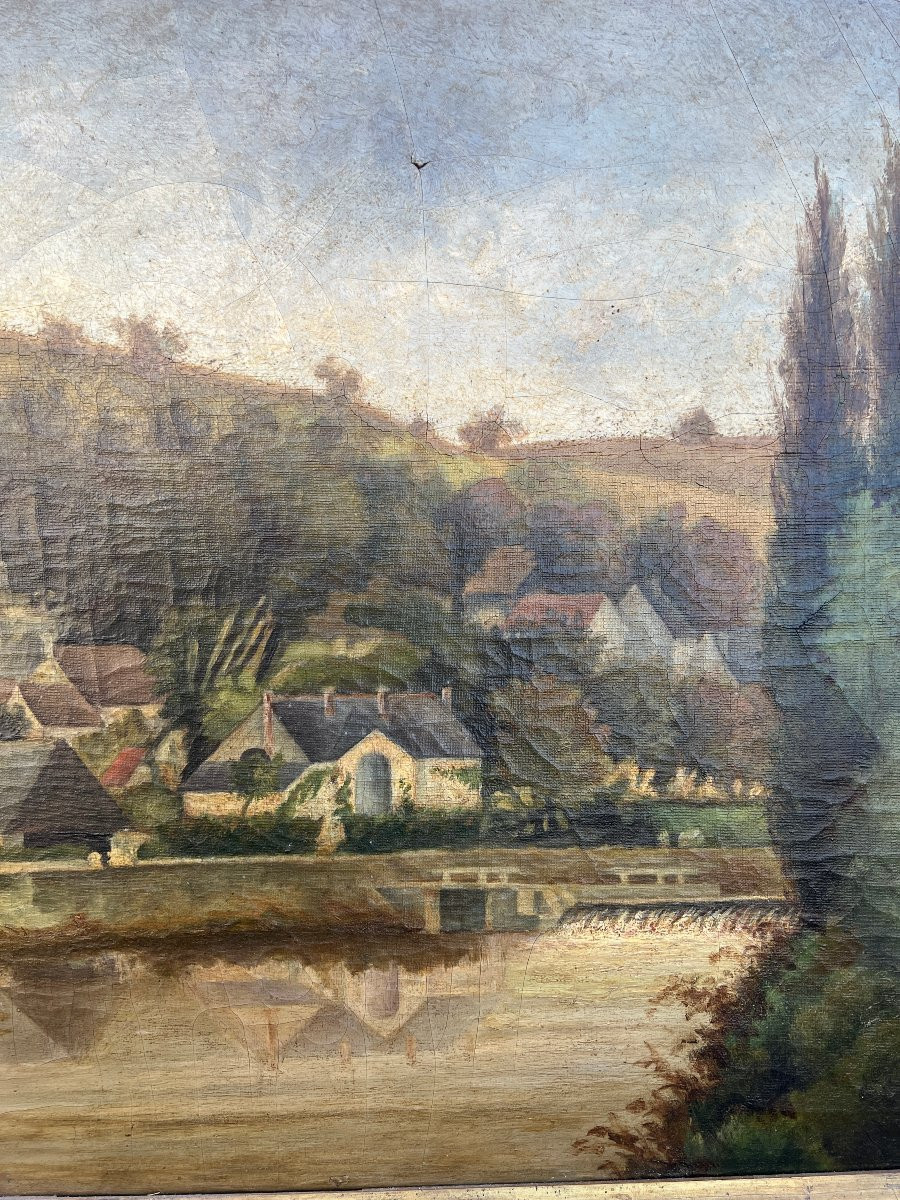 E. Davbron Painting Town On The Riverbank-photo-8