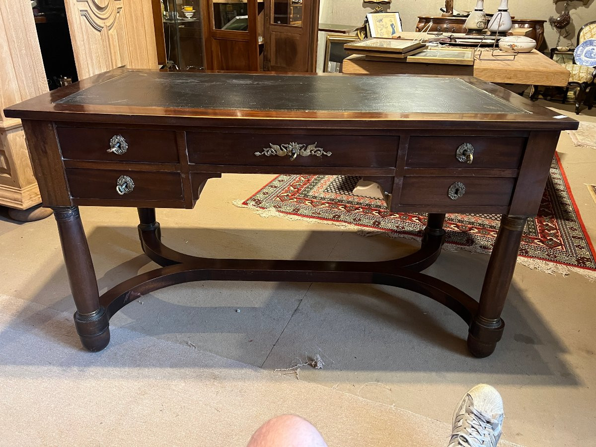 Empire Style Mahogany Bureau Plat-photo-3