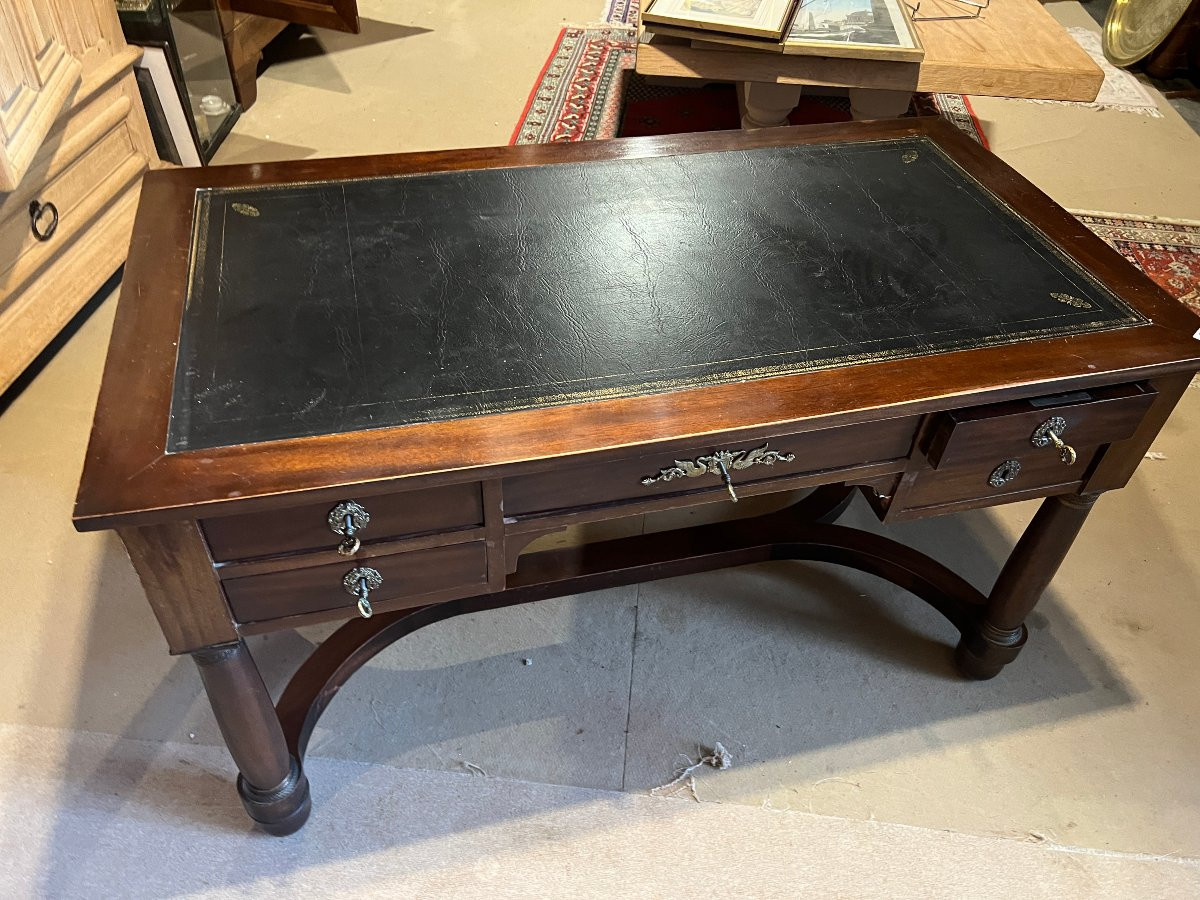 Empire Style Mahogany Bureau Plat-photo-6