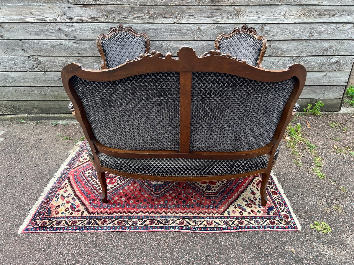 Louis XV Style Living Room With Rocaille Sofa And 2 Armchairs-photo-3
