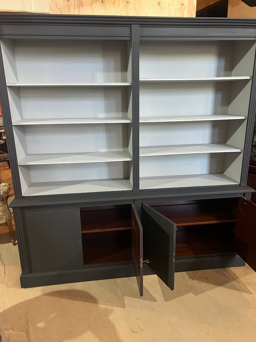 Bibliothèque deux corps peinte Style néo-LXVI, XX S-photo-3