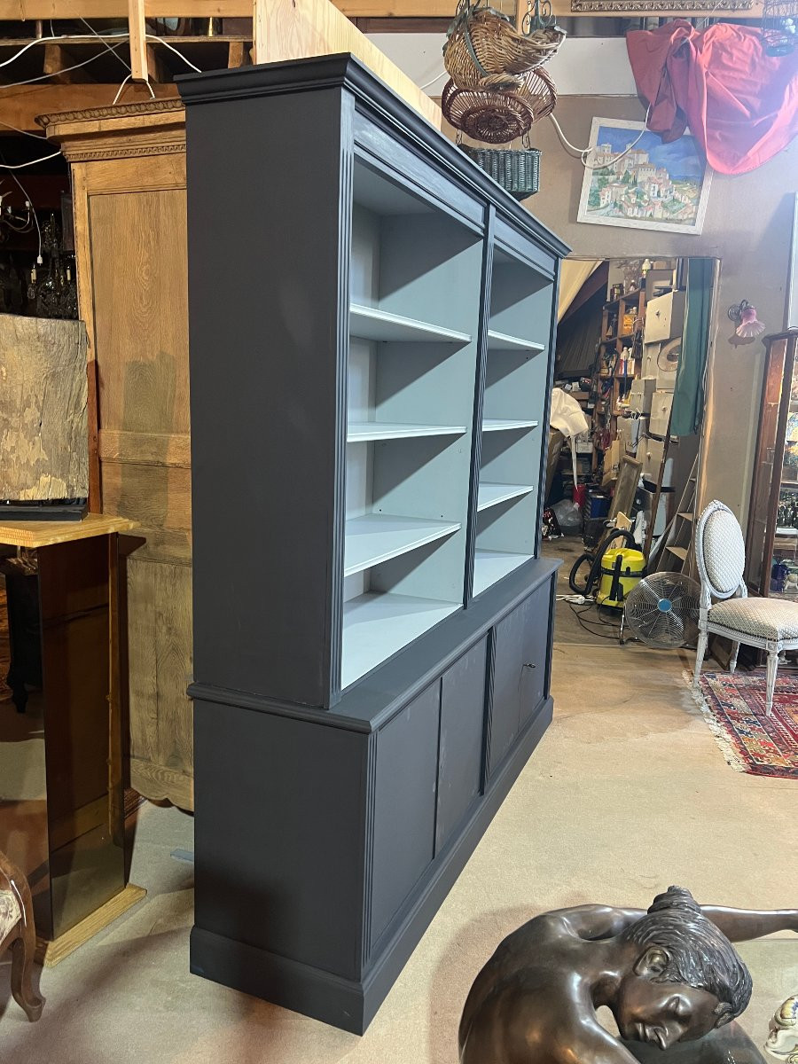 Bibliothèque deux corps peinte Style néo-LXVI, XX S-photo-4