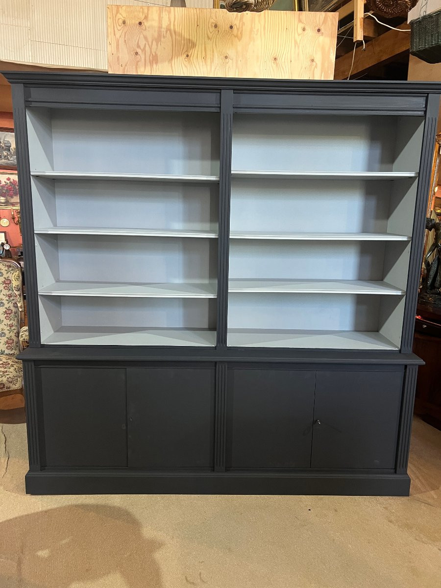 Bibliothèque deux corps peinte Style néo-LXVI, XX S-photo-1