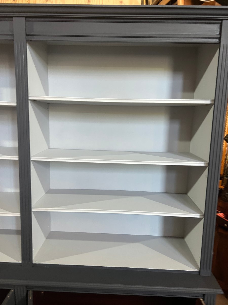 Bibliothèque deux corps peinte Style néo-LXVI, XX S-photo-4