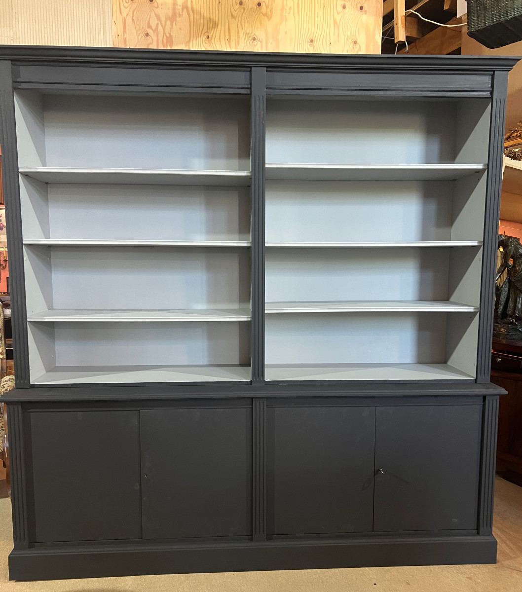 Bibliothèque deux corps peinte Style néo-LXVI, XX S