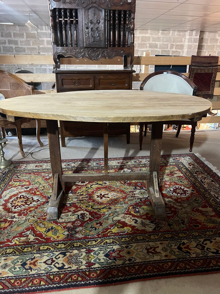 Oval Harvest Table, Natural Wood-photo-4