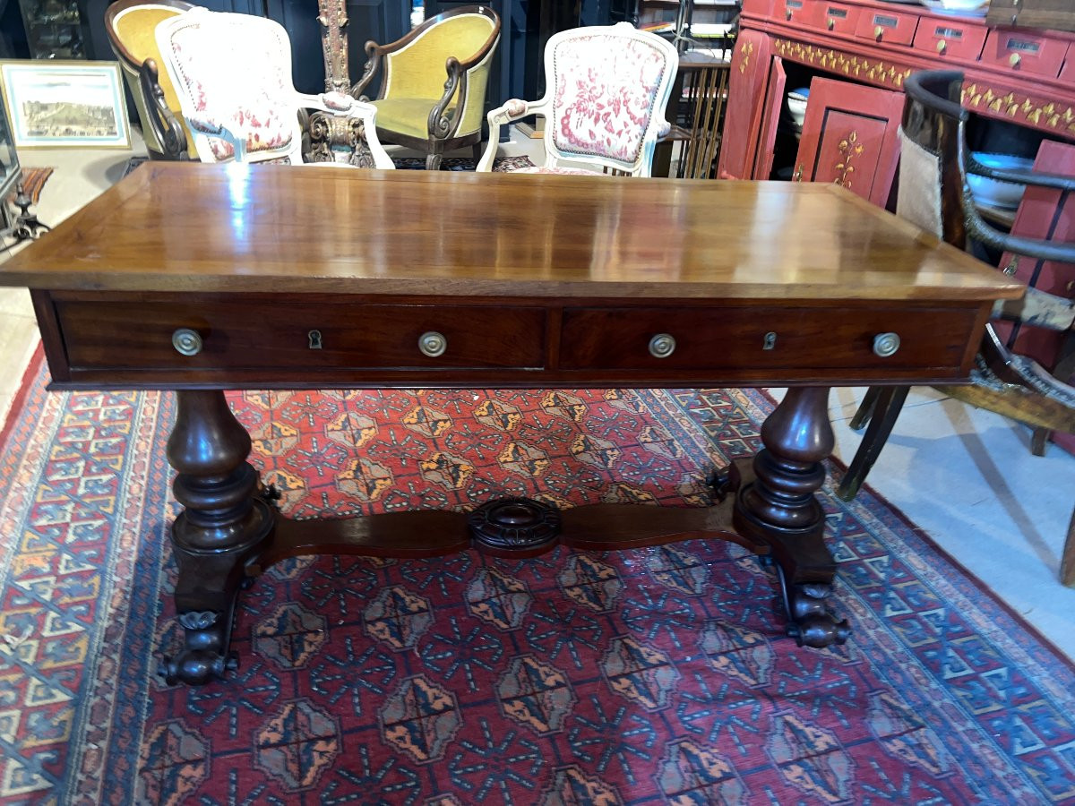 Bureau Plat, Acajou,Style Victorien-photo-4