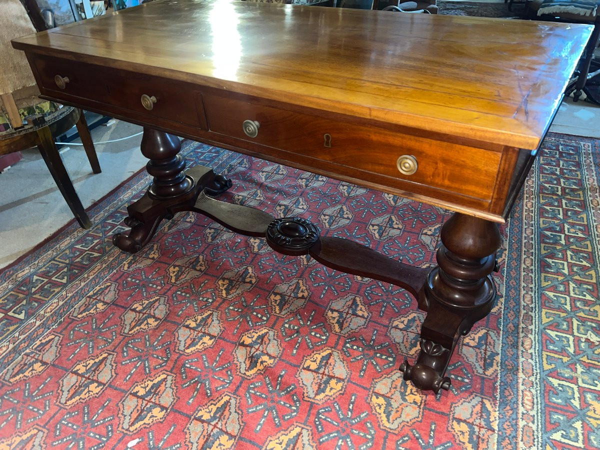 Bureau Plat, Acajou,Style Victorien-photo-2
