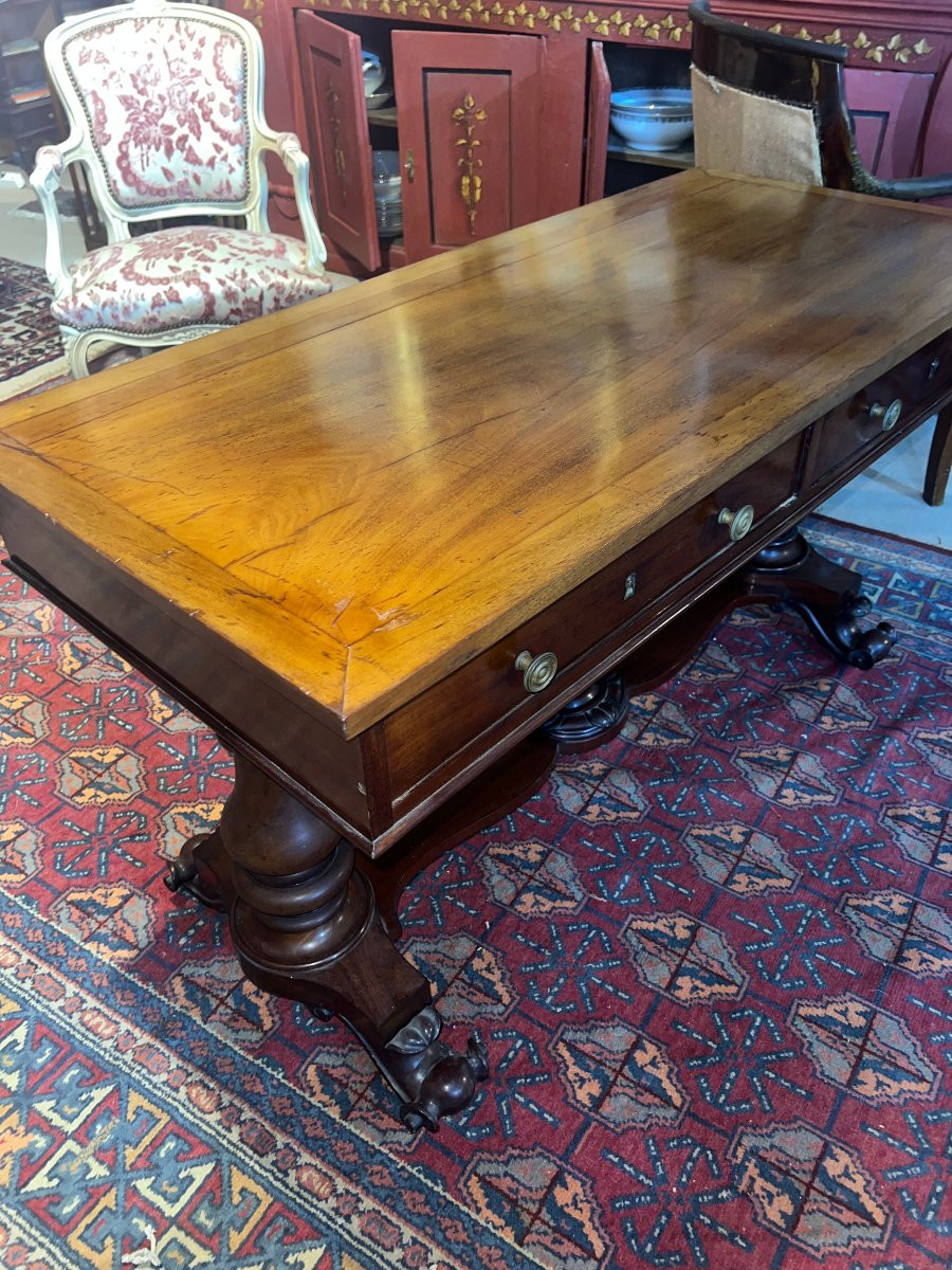 Bureau Plat, Acajou,Style Victorien-photo-3