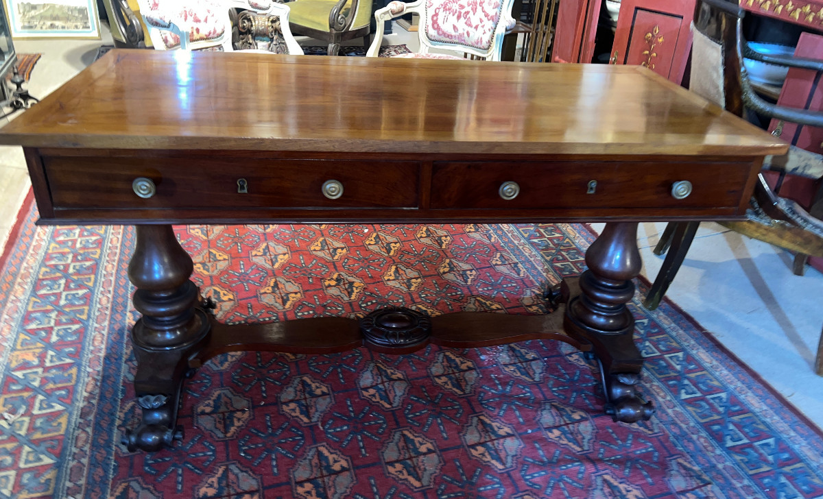 Bureau Plat, Acajou,Style Victorien