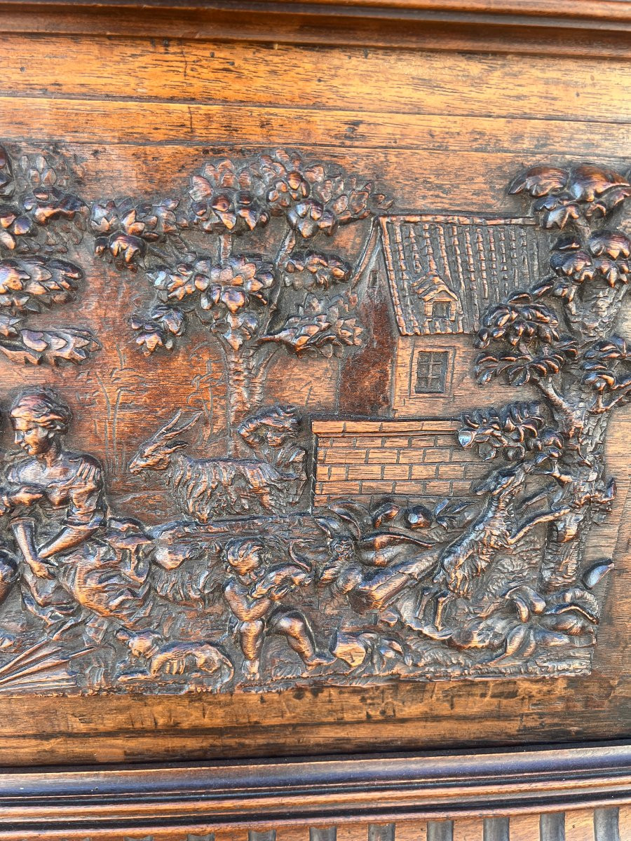 Paintings Gallant Scenes Wood Carved Wood -photo-4