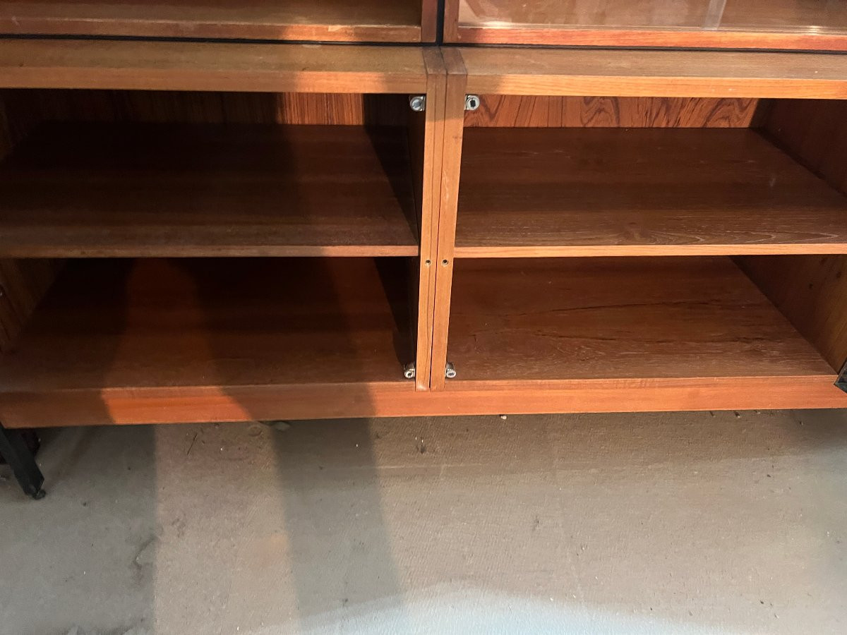 Buffet-bibliothèque en Teck , Simat, France, années 60-photo-1