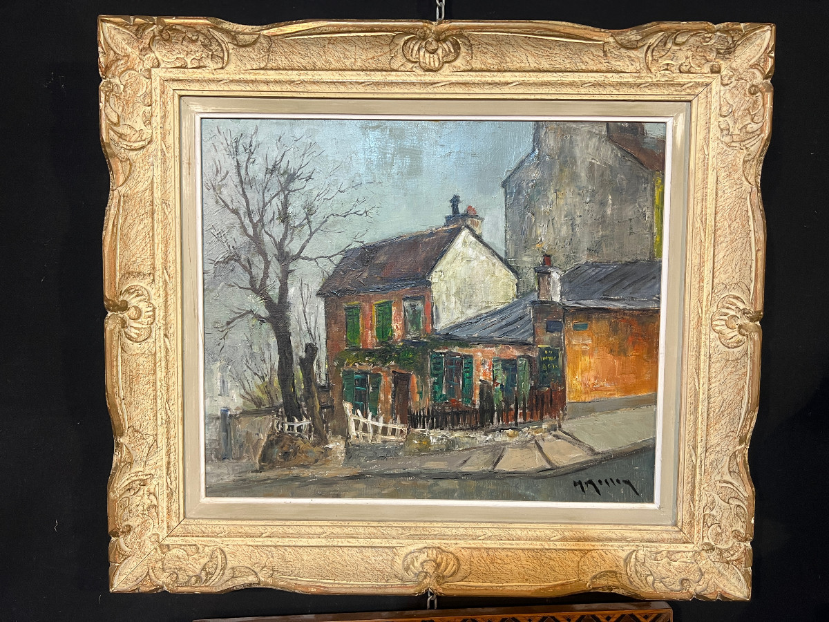 Painting, Cabaret Du Lapin Agile, Old Montmartre, Signed Masson