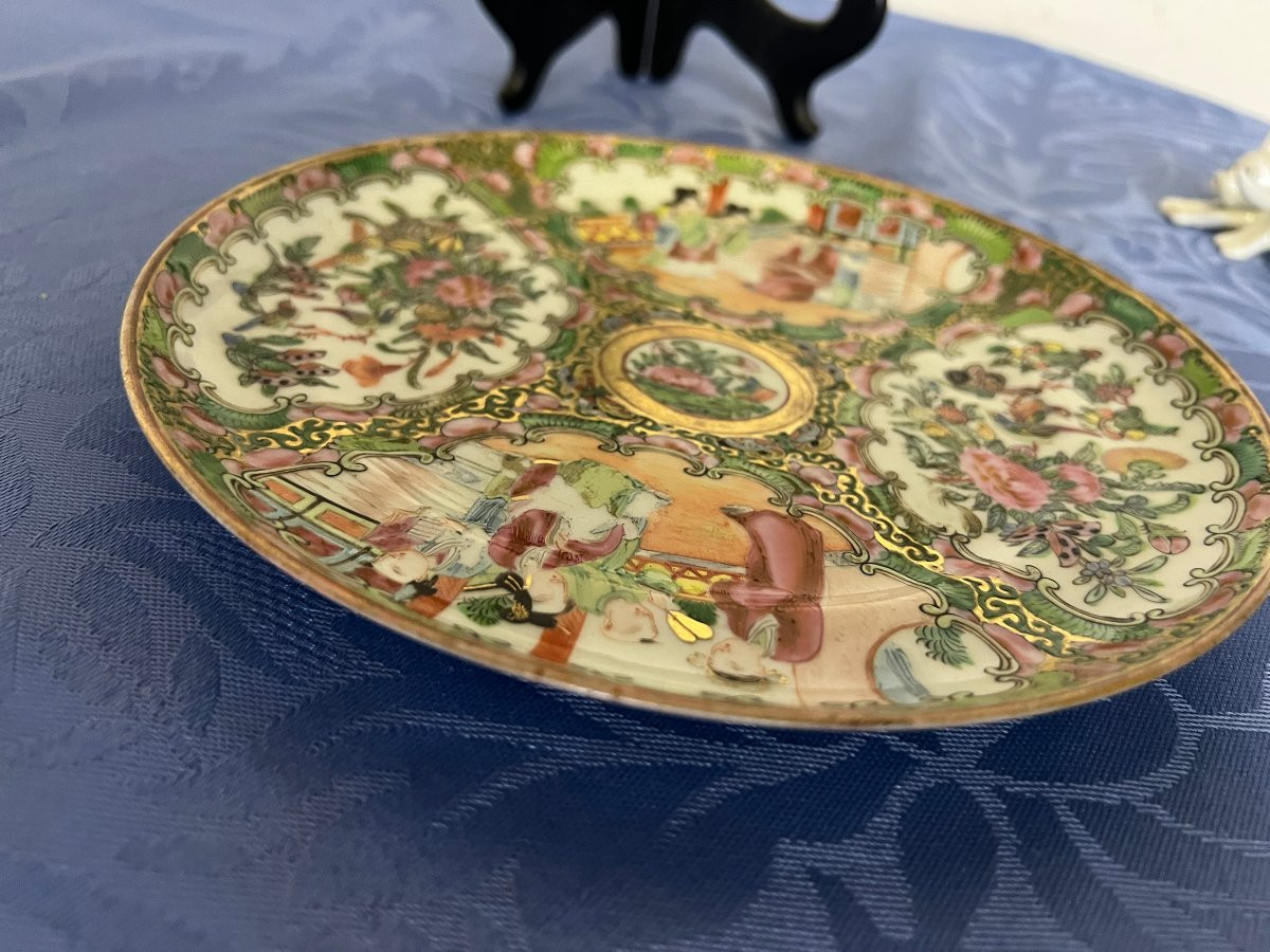 Assiette Canton , porcelaine de Chine, XIX S. Ø21 cm-photo-6