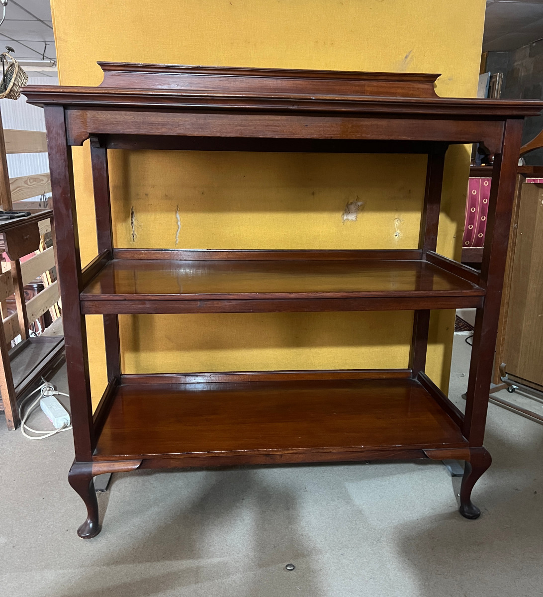 English Mahogany Sideboard, 3 Tiers, 19th Century