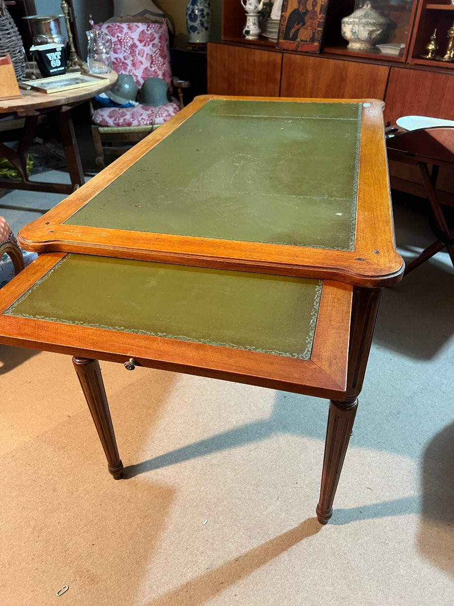 Bureau plat de Style Louis XVI, bois massif, XX Siècle-photo-2
