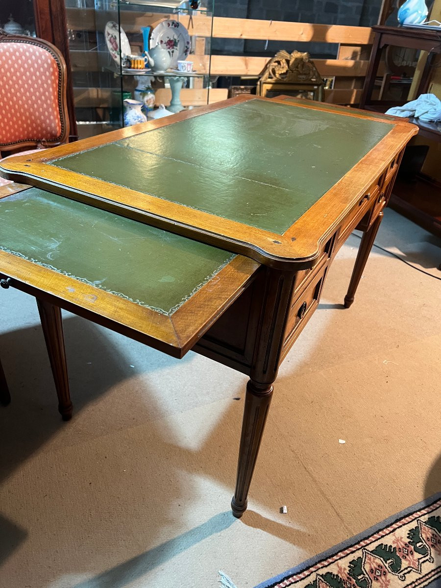 Bureau plat de Style Louis XVI, bois massif, XX Siècle-photo-4