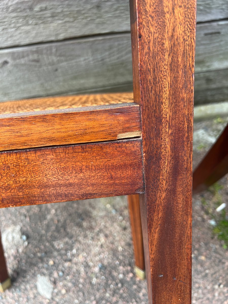 Six Chaises cannées en acajou , Style néo-Classique -photo-4