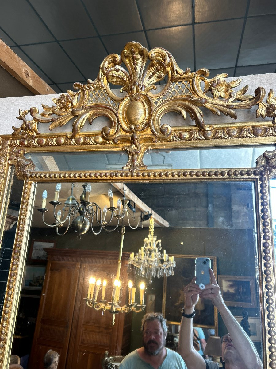 Louis XVI Style Gilt-edged Mirror-photo-4