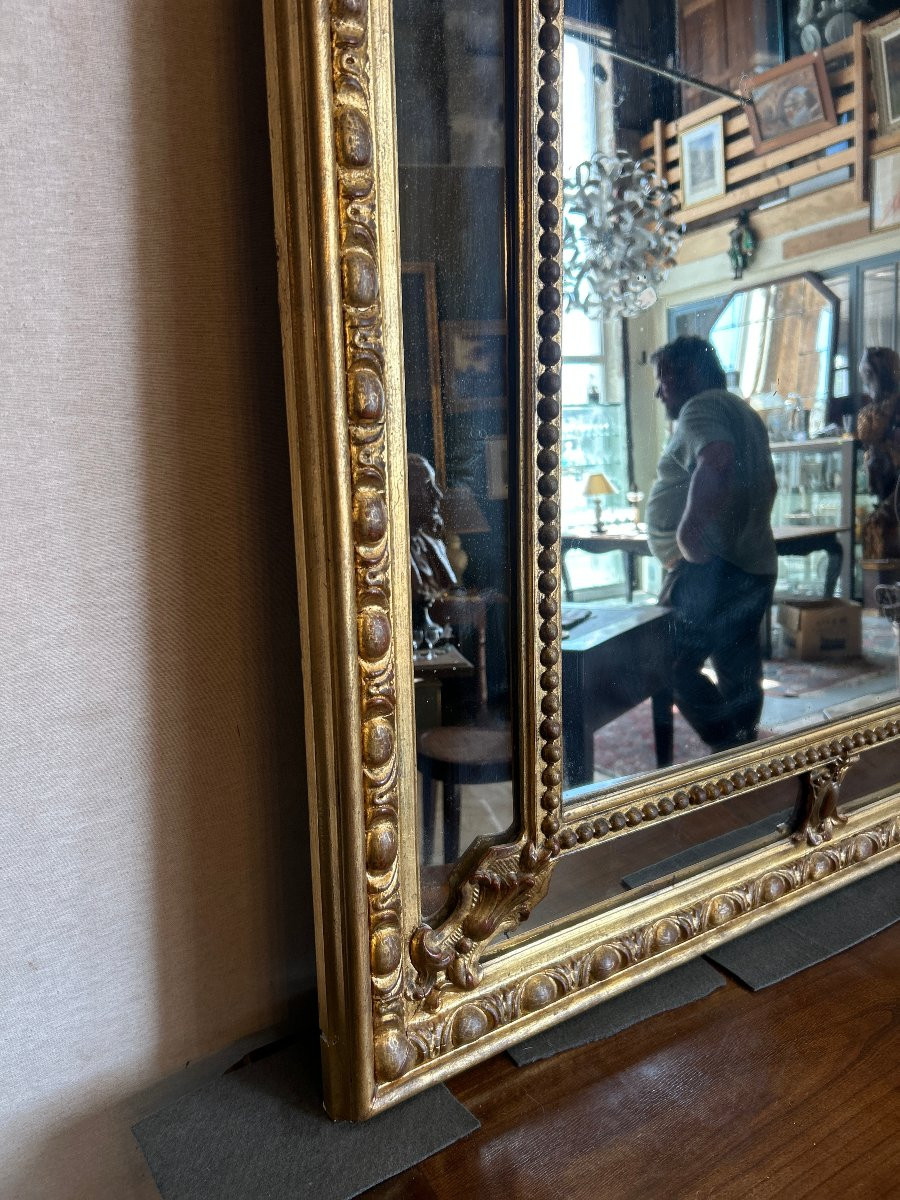 Louis XVI Style Gilt-edged Mirror-photo-1