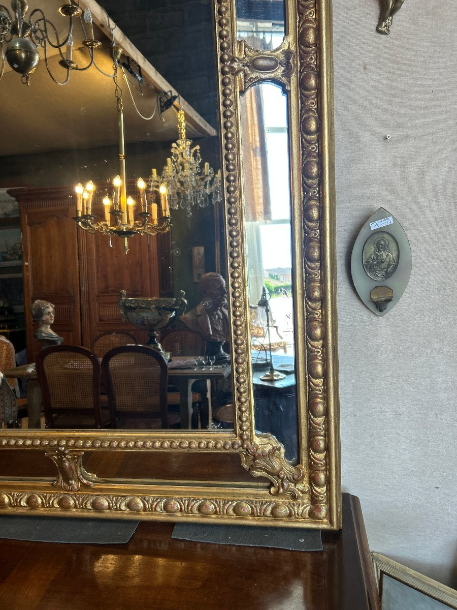 Louis XVI Style Gilt-edged Mirror-photo-2