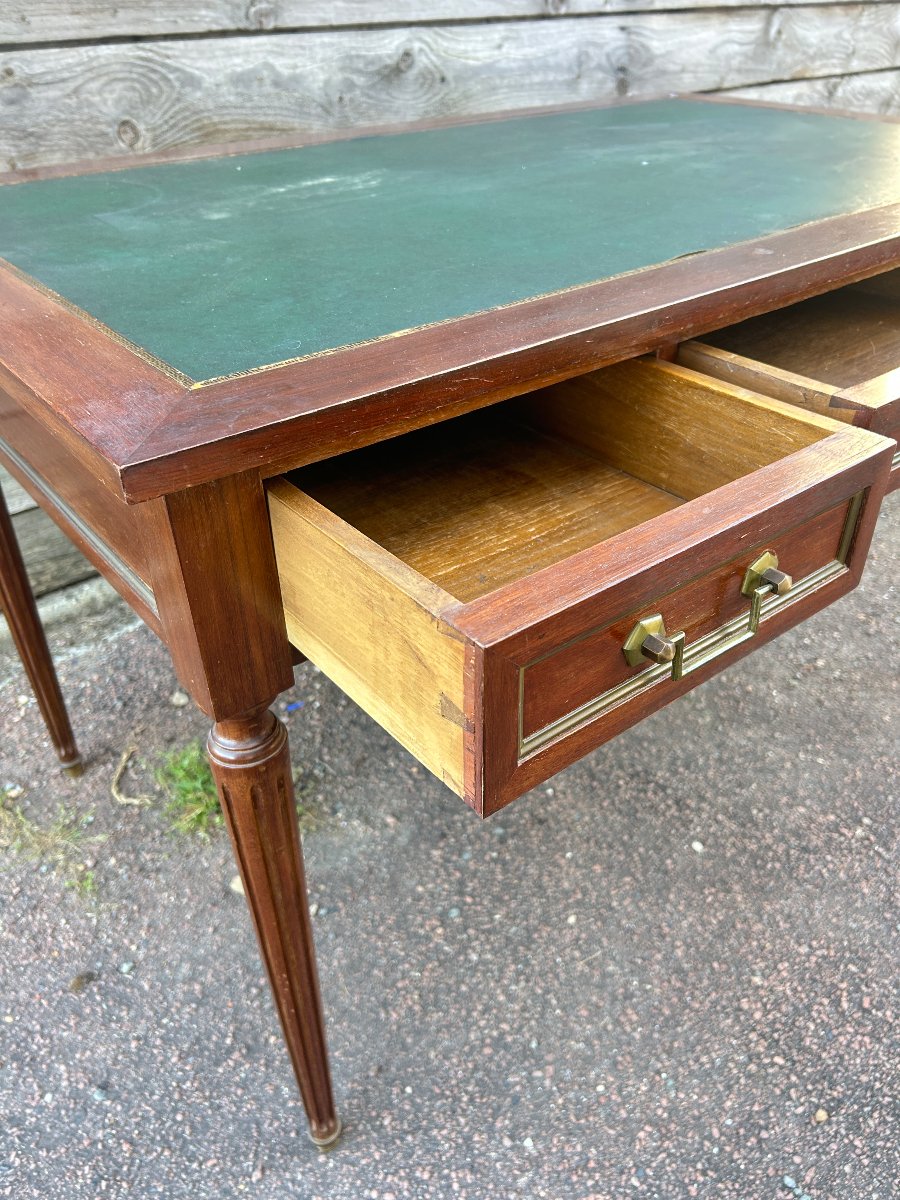 Louis XVI Style Flat Desk In Mahogany-photo-4