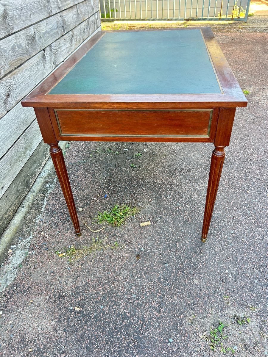 Louis XVI Style Flat Desk In Mahogany-photo-3