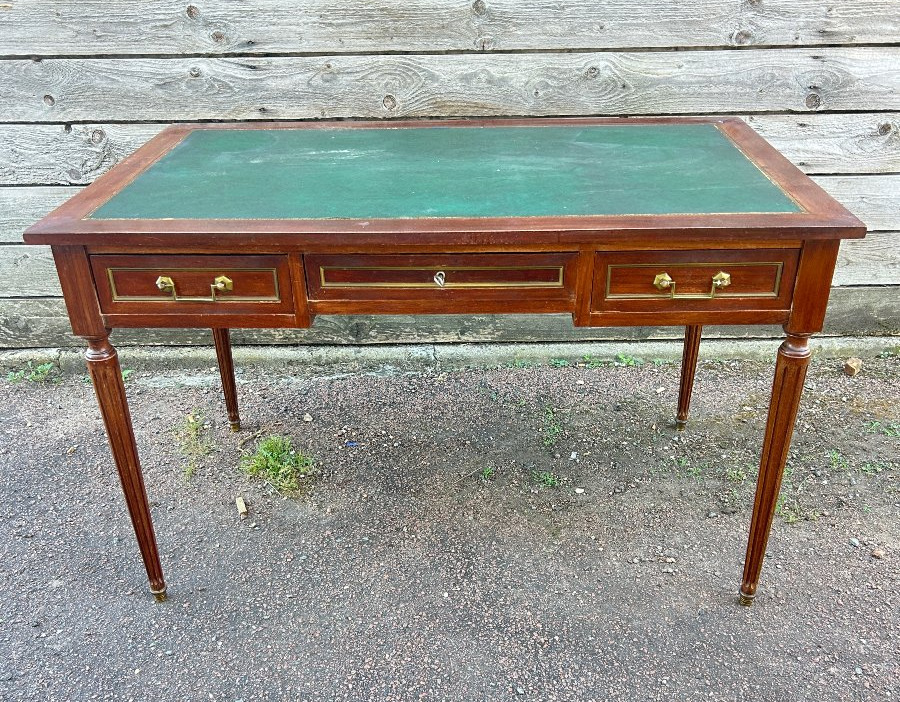 Louis XVI Style Flat Desk In Mahogany