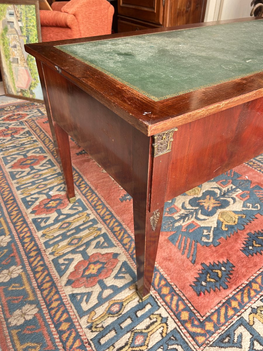 Bureau  plat de Style Directoire en acajou-photo-4
