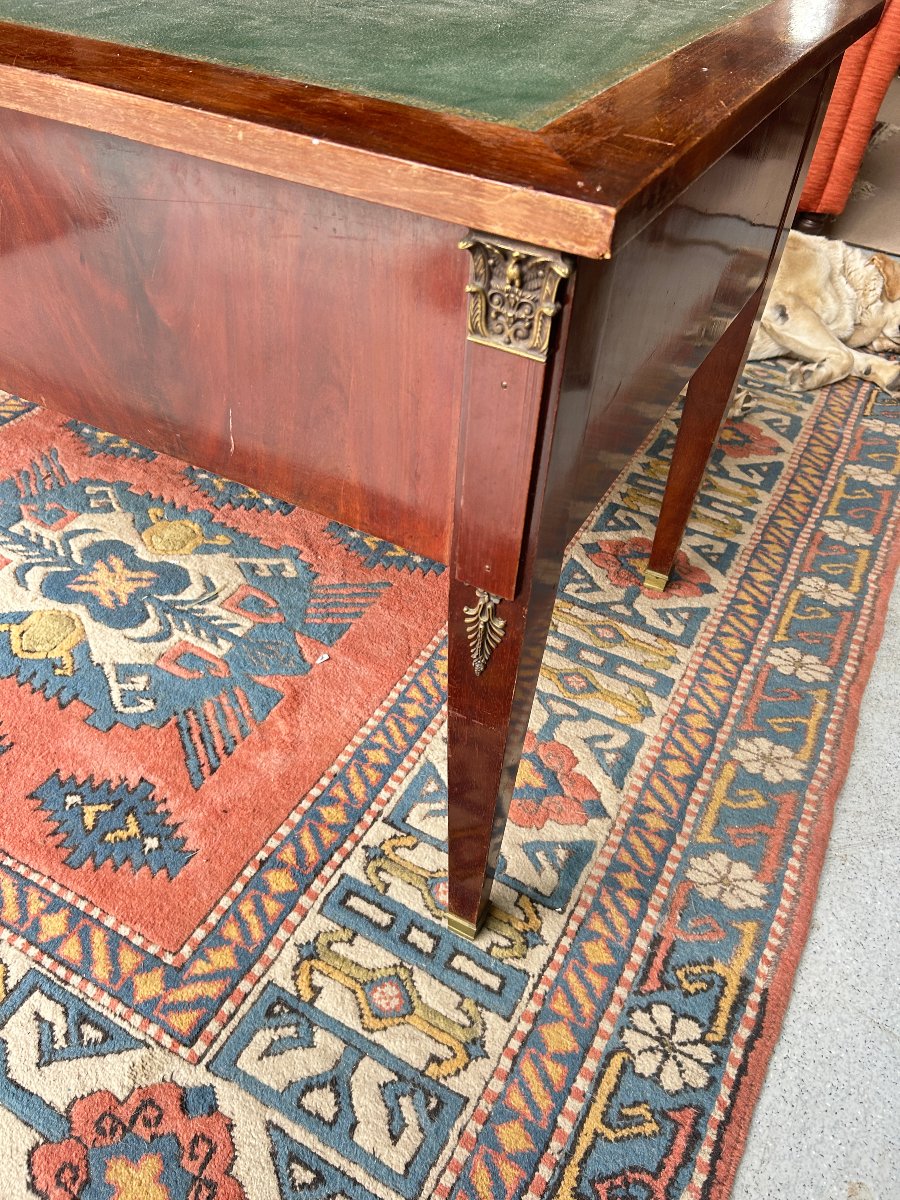 Bureau  plat de Style Directoire en acajou-photo-1