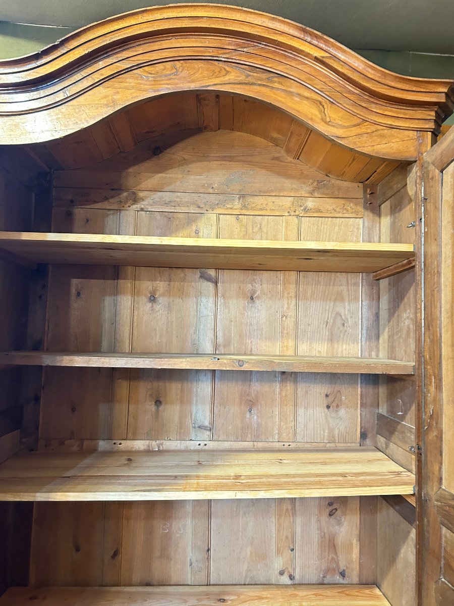 Transitional Louis XV- Louis XVI Style Walnut Cabinet, Early 19th Century-photo-5