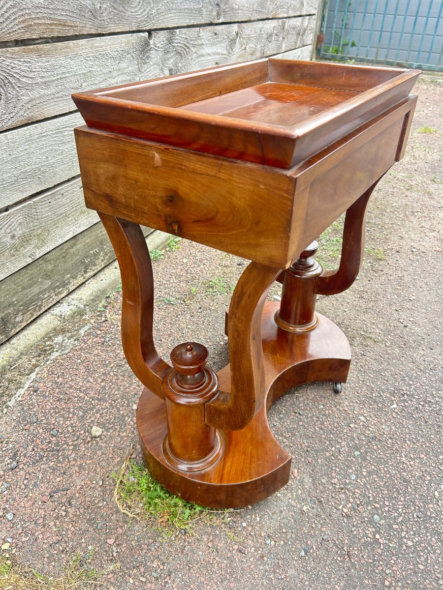 Mahogany Side Table, Restoration Period-photo-2