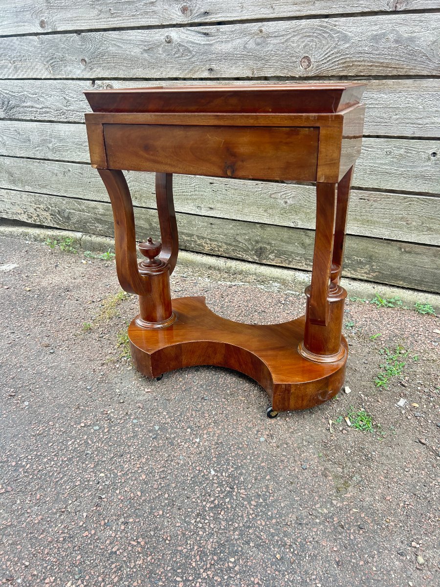 Mahogany Side Table, Restoration Period-photo-1