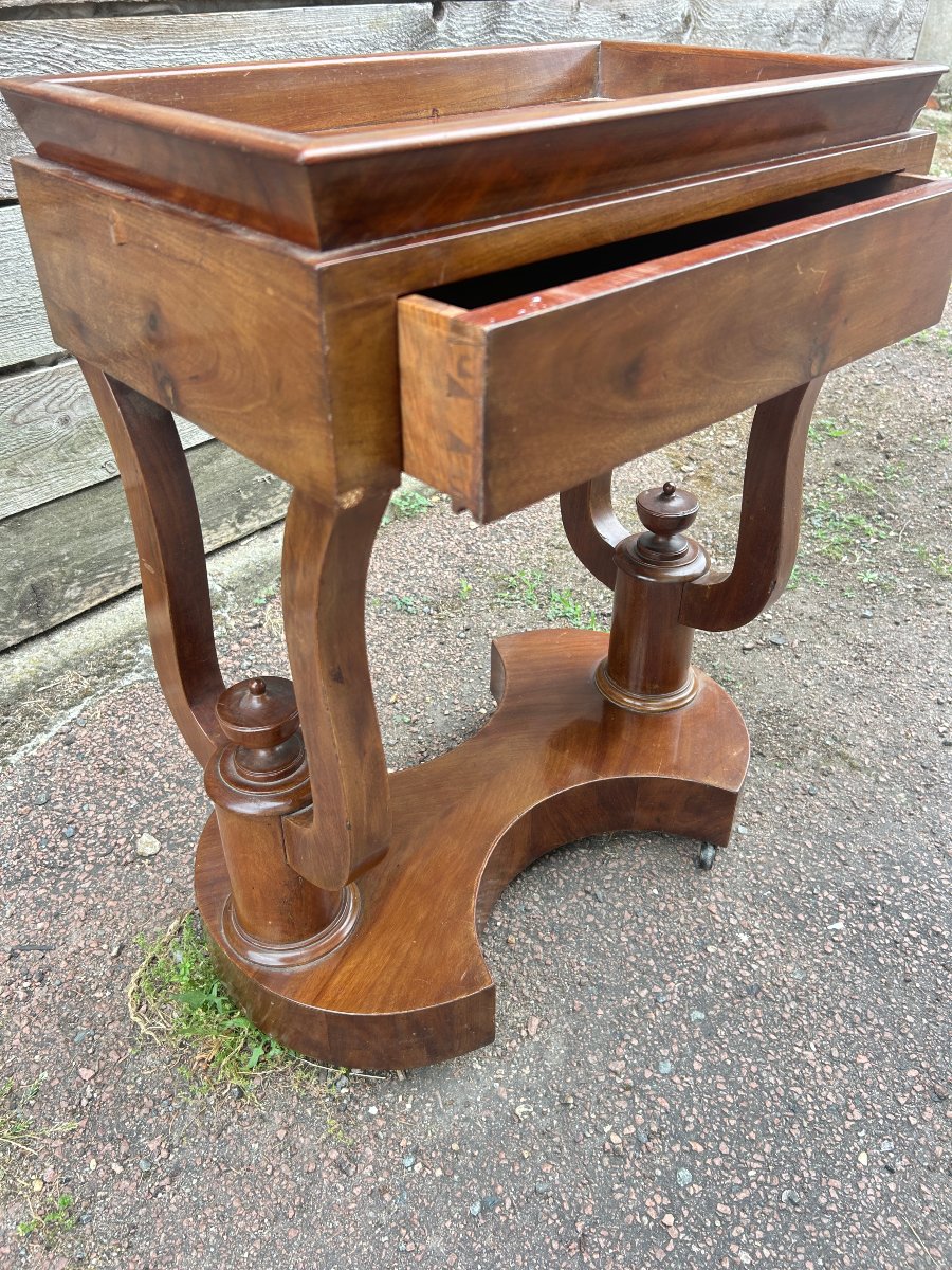 Mahogany Side Table, Restoration Period-photo-4