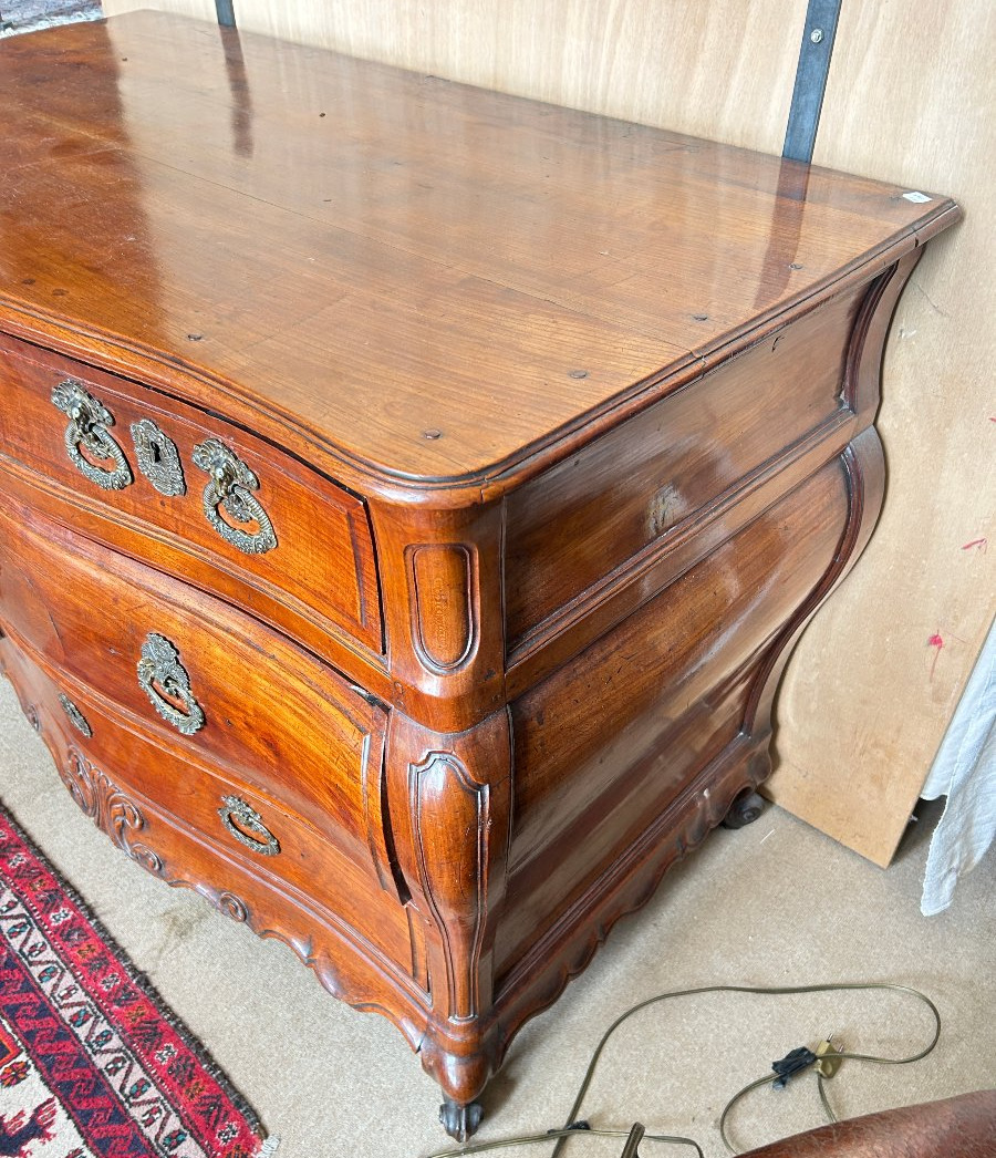 Commode bordelaise de Style Louis XV en cerisier, XIX S-photo-3
