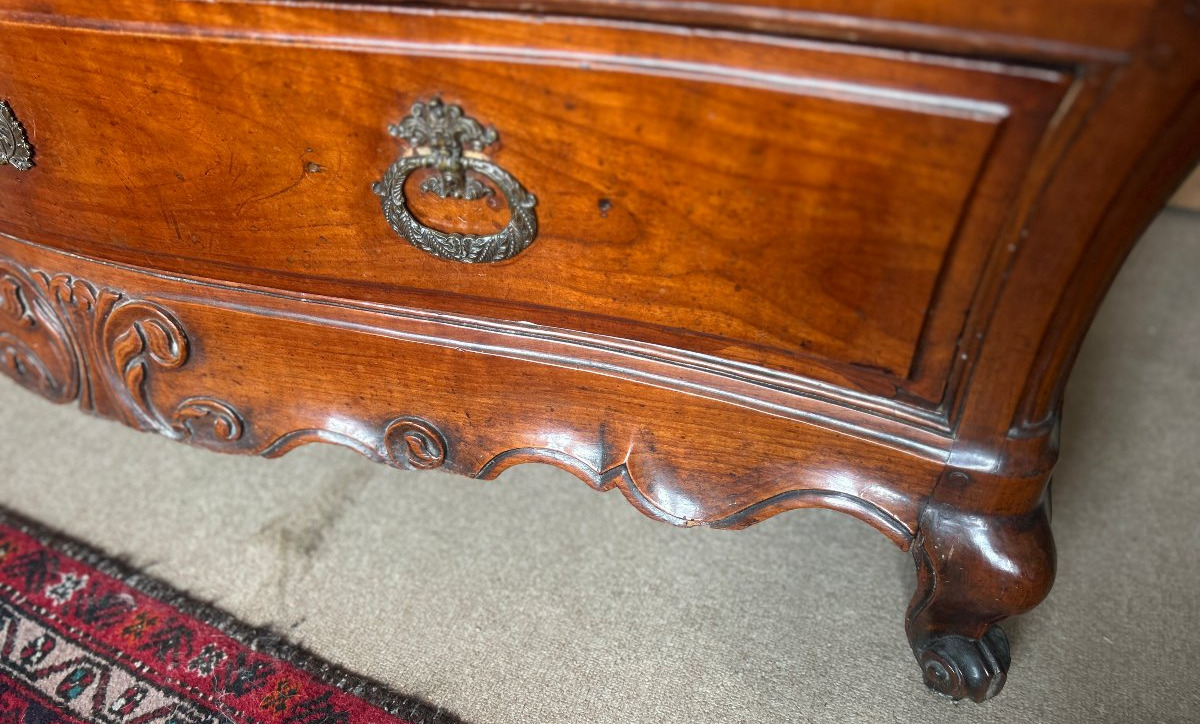 Commode bordelaise de Style Louis XV en cerisier, XIX S-photo-5