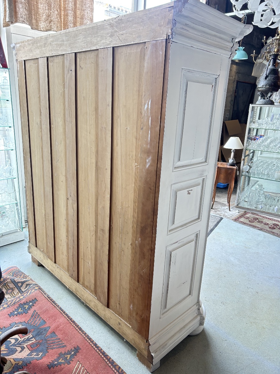 Armoire alsacienne style Louis XIV peinte aux étoiles -photo-6